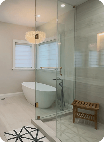Stunning bathroom renovation.